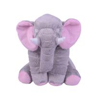 Almofada Travesseiro Elefante Cinza com Rosa 60 cm
