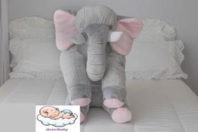 Almofada travesseiro elefante gigante pelúcia macio bebê dormir 80 cm - dusol enxovais