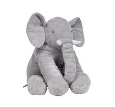 Almofada Travesseiro Elefante News Dormir Para Bebê Menino Menina Pelúcia Cinza 64cm. - Happy Baby