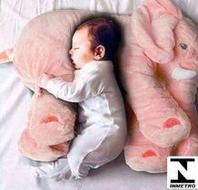 Almofada Travesseiro Elefante Pelúcia Bebê Dormir Grande 62cm