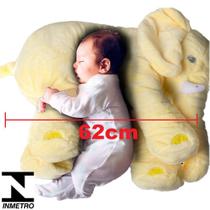 Almofada Travesseiro Elefante Pelúcia Bebê Dormir Grande 62cm - Ursos e Pelucias