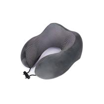 Almofada Travesseiro Pescoçoviagem Fecho Ajustável Cor:cinza