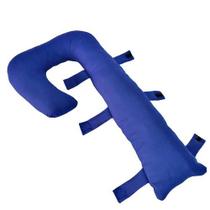 Almofada Travesseiro Protetor Cinto Segurança Liso Azul Almofada Travesseiro Protetor Cinto Segurança Liso Azul