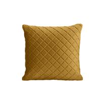 Almofada Tressê 50x50cm Veludo Amarelo - Nexta Casa