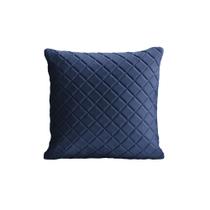 Almofada Tressê 50x50cm Veludo Azul - Nexta Casa Almofada Tressê 50x50cm Veludo Azul - Nexta Casa