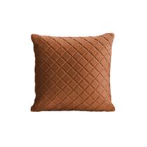 Almofada Tressê 50x50cm Veludo Terracota - Nexta Casa