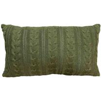 Almofada Tricô 35x58 Ilda Verde Musgo Toque de Arte