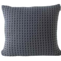 Almofada Tricô Halvia 45x45 Cinza Kacyumara