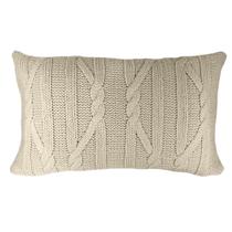 Almofada Tricô Premium Corrente Cru 35X58cm - Decortextil