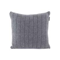 Almofada Tricô Treliça 45x45 Prata Kacyumara