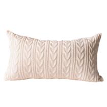 Almofada Tricot Trança Milk Retangular Tipo:somente Capa Almofada Tricot Trança Milk Retangular Tipo:somente Capa
