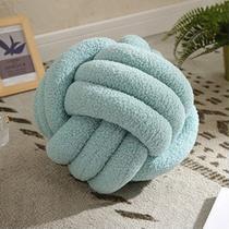 Almofada Tuelaly Knot Ball Lamb Velvet Azul Claro 22cm
