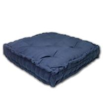 Almofada Turca Futon Cadeiras Bancos Áreas 60x60 Cm Azul Marinho - De Coração Shop Almofada Turca Futon Cadeiras Bancos Áreas 60x60 Cm Azul Marinho - De Coração Shop
