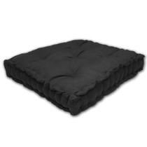 Almofada Turca Futon Cadeiras Bancos Áreas 60x60 Cm Preta Cód. 1348 Almofada Turca Futon Cadeiras Bancos Áreas 60x60 Cm Preta Cód. 1348