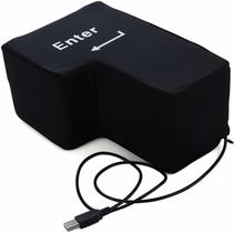 Almofada USB Big Enter Key, mesa, escritório, viagem, travesseiro de soneca