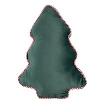 Almofada Veludo Árvore de Natal com Cordão de Bengala Doce 37x53cm Almofada Veludo Árvore de Natal com Cordão de Bengala Doce 37x53cm
