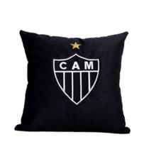 Almofada Veludo Bordada Atlético Mineiro 45x45cm. Com Enchimento Almofada Veludo Bordada Atlético Mineiro 45x45cm. Com Enchimento