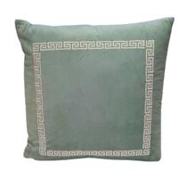 Almofada Veludo Bordada Verde Menta 50x50CM - MADEMOISELLE