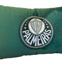 Almofada Veludo Rineira Bordada Palmeiras 50x30cm. Com Enchimento Almofada Veludo Rineira Bordada Palmeiras 50x30cm. Com Enchimento