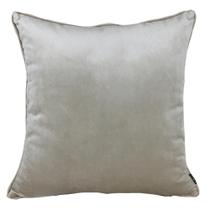 Almofada Veludo Soft Liso Com Cordão Bege 52X52cm - Decortextil Almofada Veludo Soft Liso Com Cordão Bege 52X52cm - Decortextil