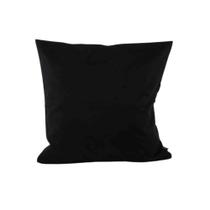 Almofada Veludo Soft Liso Com Cordão Preto 52X52cm Almofada Veludo Soft Liso Com Cordão Preto 52X52cm