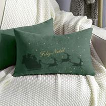 Almofada Verde Retangular Natal 30x50cm