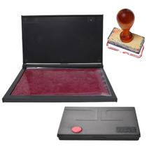 Almofada Vermelha Para Carimbos Extra Grandes Radex Carimbeira Gigante N5