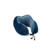 Almofada Viagem Premium Azul Ajustável p/ Pescoço - Marca