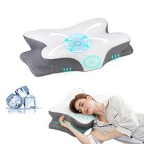 Almofada viscoelástica HBYGE ergonômica para alívio da dor no pescoço