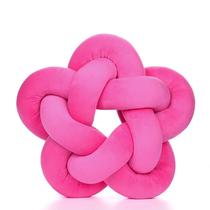 Almofada Wadser Knot Plush feita à mão Knotted Star Fuchsia Almofada Wadser Knot Plush feita à mão Knotted Star Fuchsia