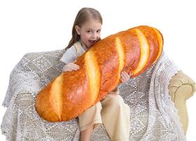 Almofada Wepop 3D Simulation Bread Shape, 40 cm, baguete lombar macia