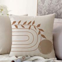 Almofada western Estampada 50x50cm Galhos Marrom