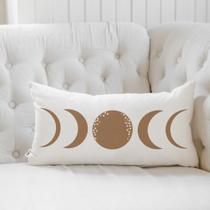 Almofada western Retangular Estampada 30x50cm Lua Marrom
