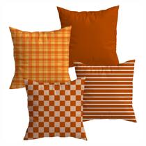 Almofada Xadrez com kit 4 coloridas