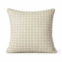 Almofada xadrez verde com aba 43cmx43cm poliester belchior
