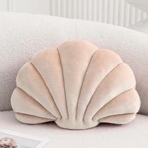 Almofada XIAIJIA Seashell Decorative Velvet 46x33 cm Champagne