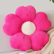 Almofada ZCNYCLAM em forma de flor de pelúcia rosa choque 50 cm