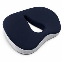 Almofada Zero Press Coluna Ortopédica Memory Foam Cadeira Anti Dor Lombar Cóccix Anatômica Alívio Pressão