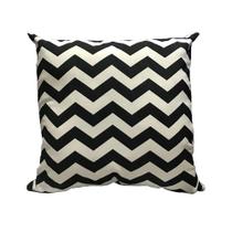 Almofada Zig Zag Preto 45x45x- Dominic Decor