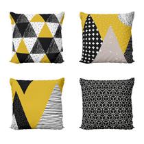 Almofadas Amarela/Preta Escandinavo/Geométricas 40X40