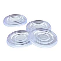 Almofadas antiderrapantes de mesa de vidro, amortecedores de borracha transparente de 24 mm x50