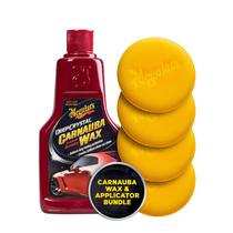 Almofadas aplicadoras de espuma Wax Meguiar's Deep Crystal Carnauba + 4 Almofadas aplicadoras de espuma Wax Meguiar's Deep Crystal Carnauba + 4