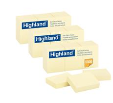 Almofadas autoadesivas Highland, 3 x 3 polegadas, 12 almofadas/pacote conjunto de 3