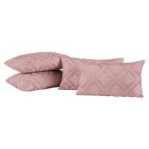 Almofadas Cheias Aveline 60cm x 30cm 04 Peças - Rosê