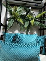 Almofadas cheias bouclê e Suede 4 unidades