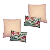 Almofadas Cheias Impermeável Estampa Digital 100% Algodão Quadrada Retangular