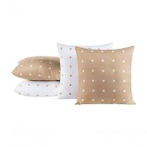 Almofadas Cheias Petit Poá 04 Peças - Caqui