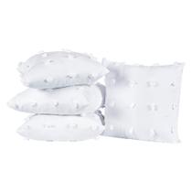 Almofadas Cheias Poppy 45cm x 45cm 04 Peças - Branco Almofadas Cheias Poppy 45cm x 45cm 04 Peças - Branco