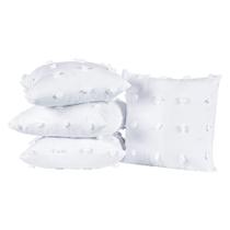 Almofadas Cheias Poppy 45cm X 45cm 04 Peças - versão com cor Branco Almofadas Cheias Poppy 45cm X 45cm 04 Peças - versão com cor Branco