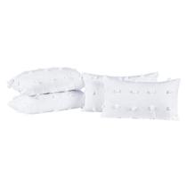 Almofadas Cheias Poppy 60cm x 30cm 04 Peças - Branco Almofadas Cheias Poppy 60cm x 30cm 04 Peças - Branco